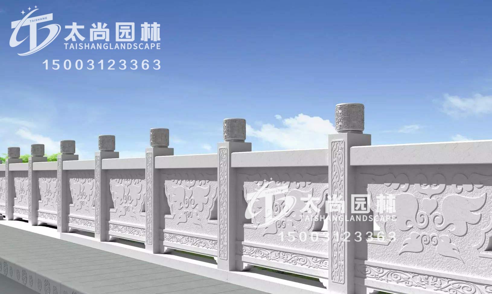 石栏杆，888腾博会园林